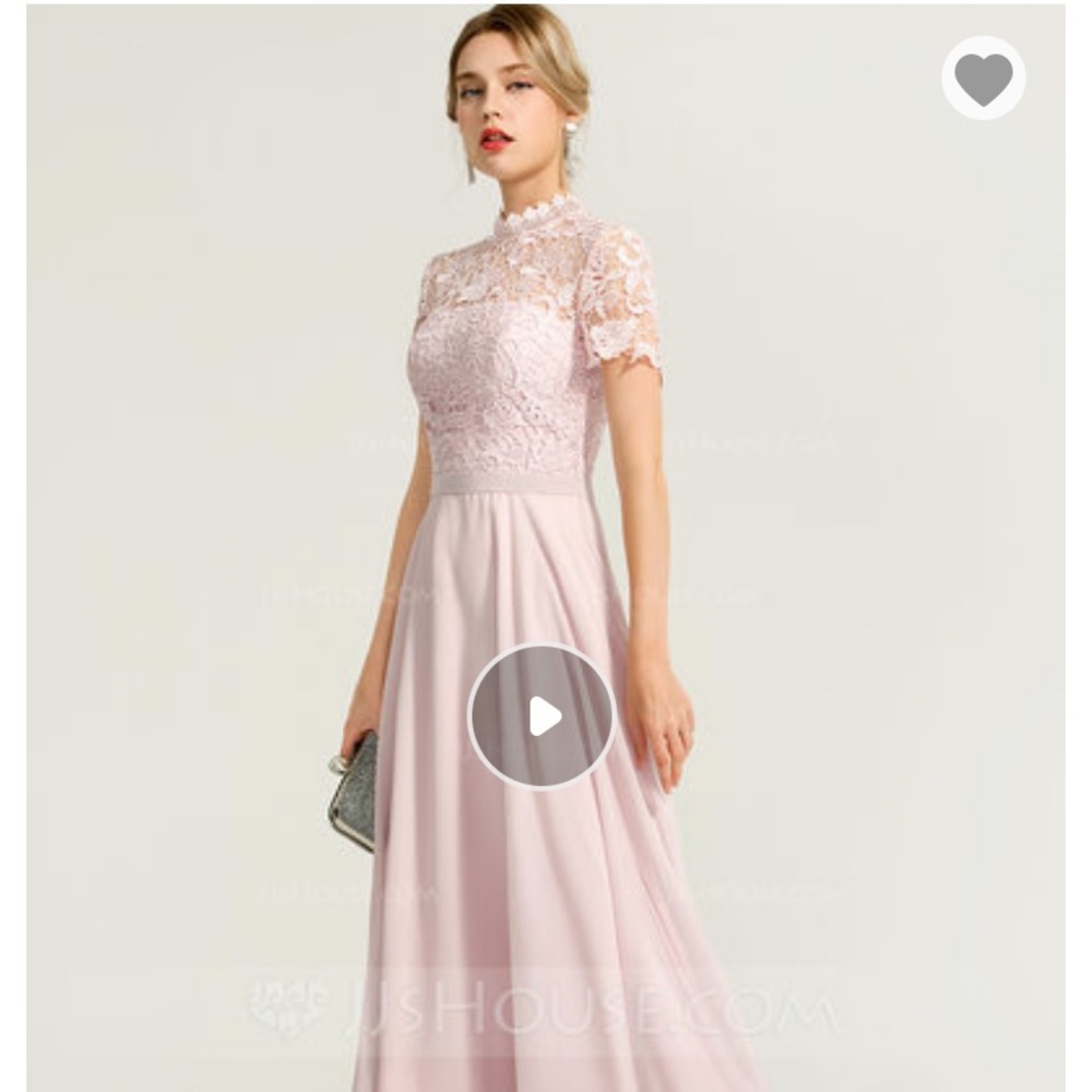 High neck floor length dress ***